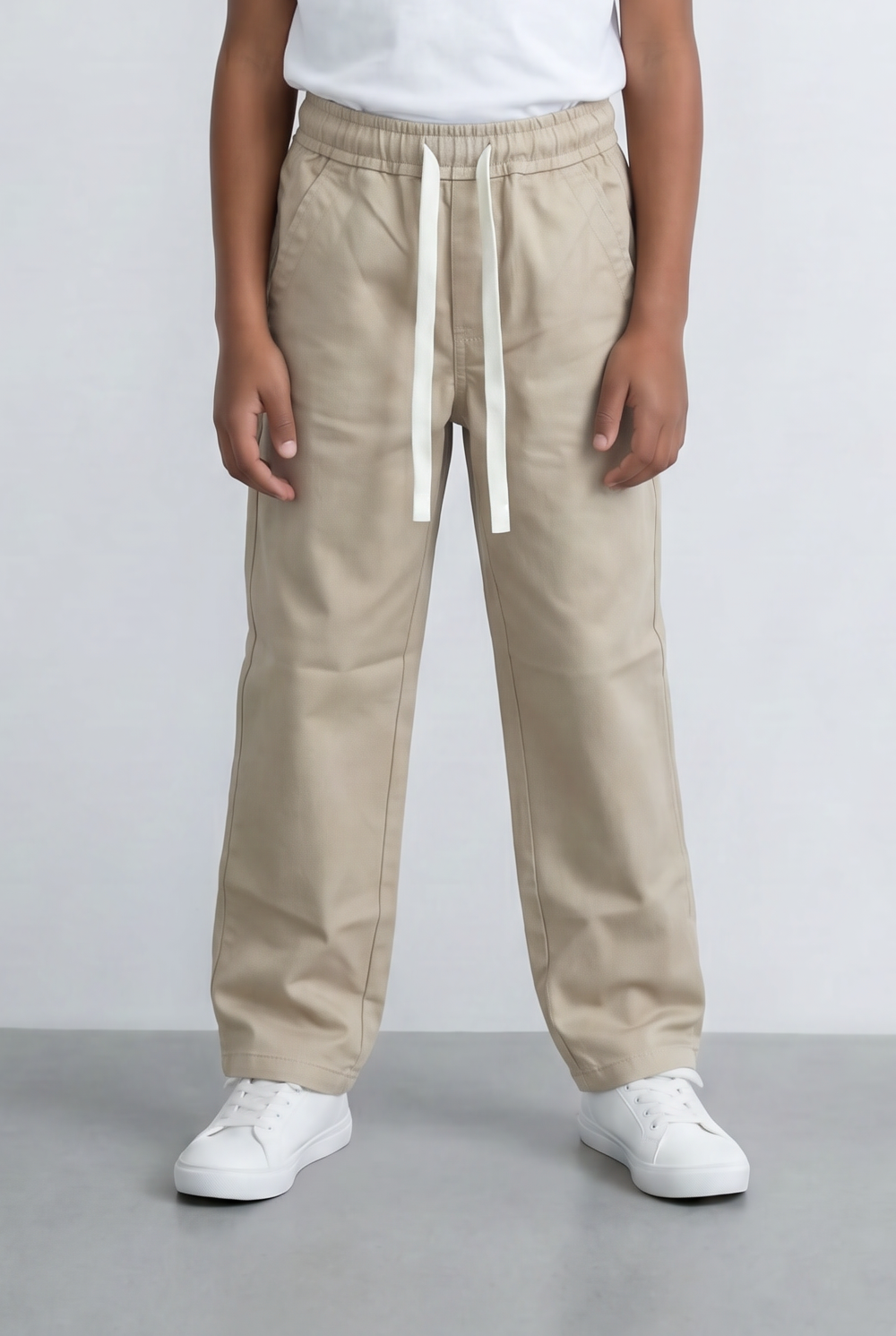 Boy's Tomato Store Drawstring Twill Elastic Waist Comfort Boyfriend Fit Pants