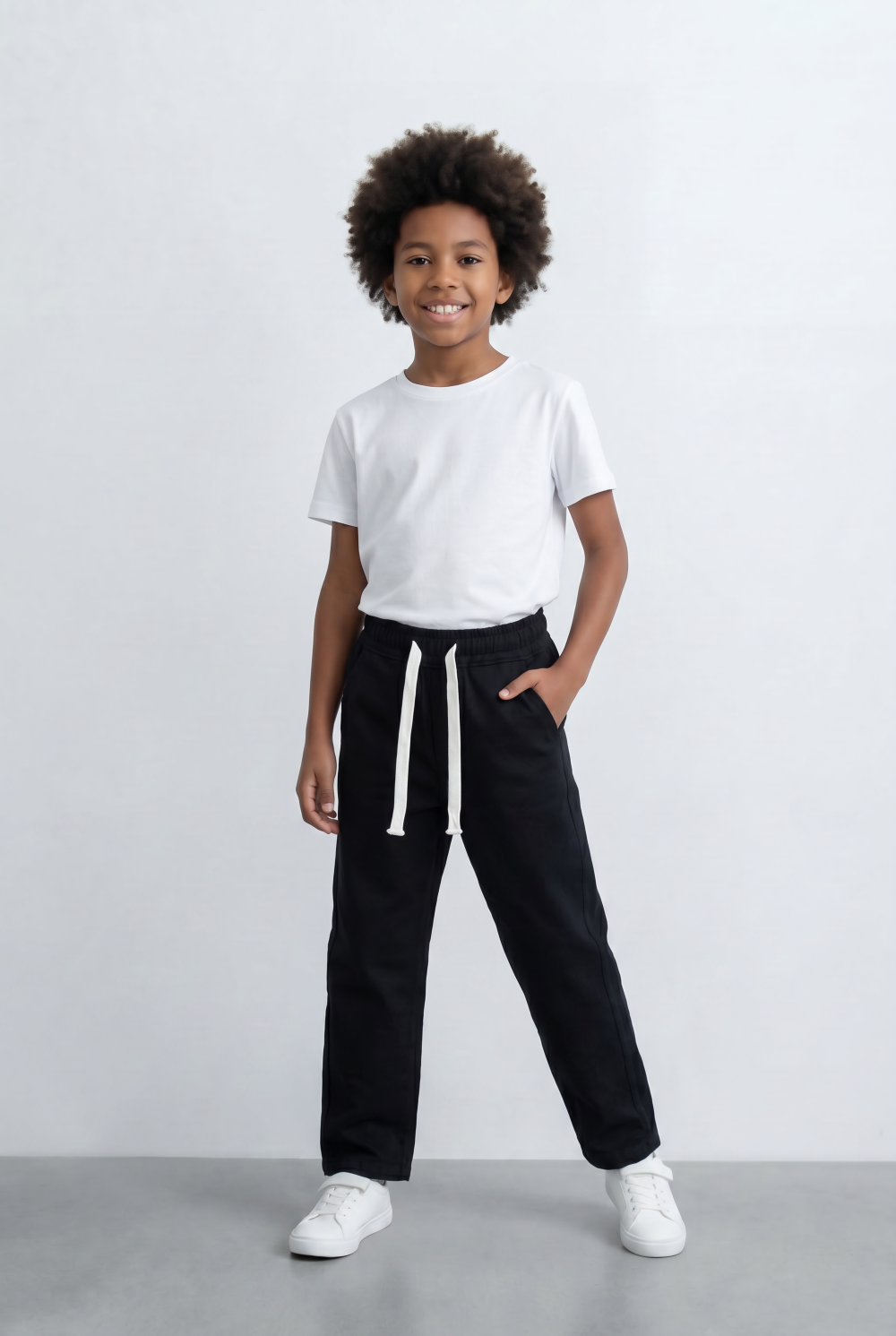 Boy's Tomato Store Drawstring Twill Elastic Waist Comfort Boyfriend Fit Pants