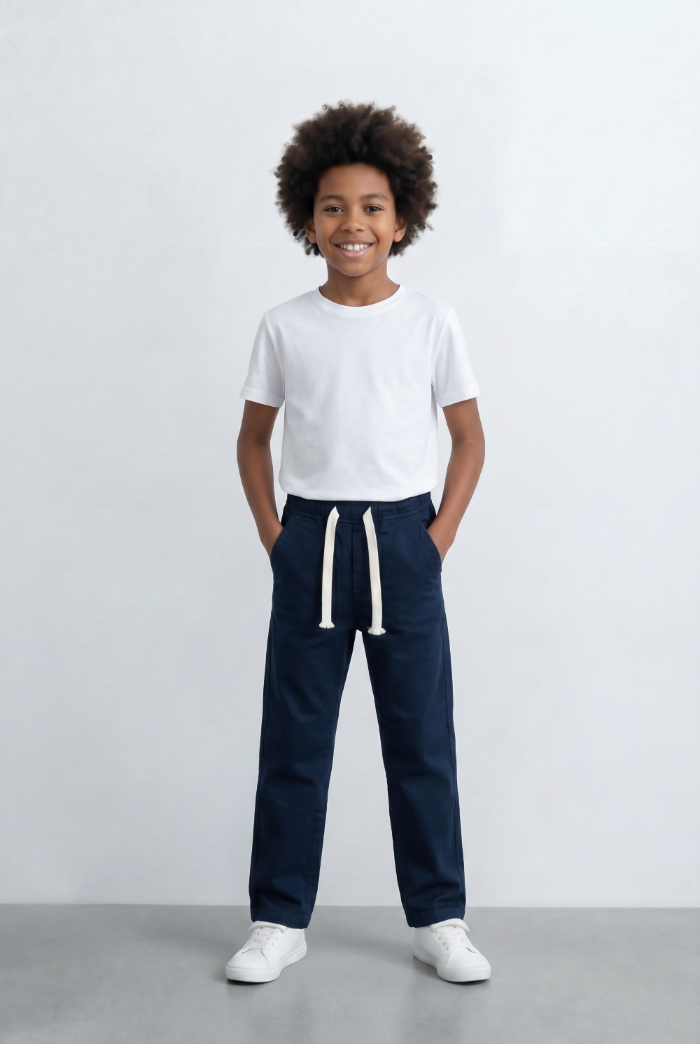 Boy's Tomato Store Drawstring Twill Elastic Waist Comfort Boyfriend Fit Pants