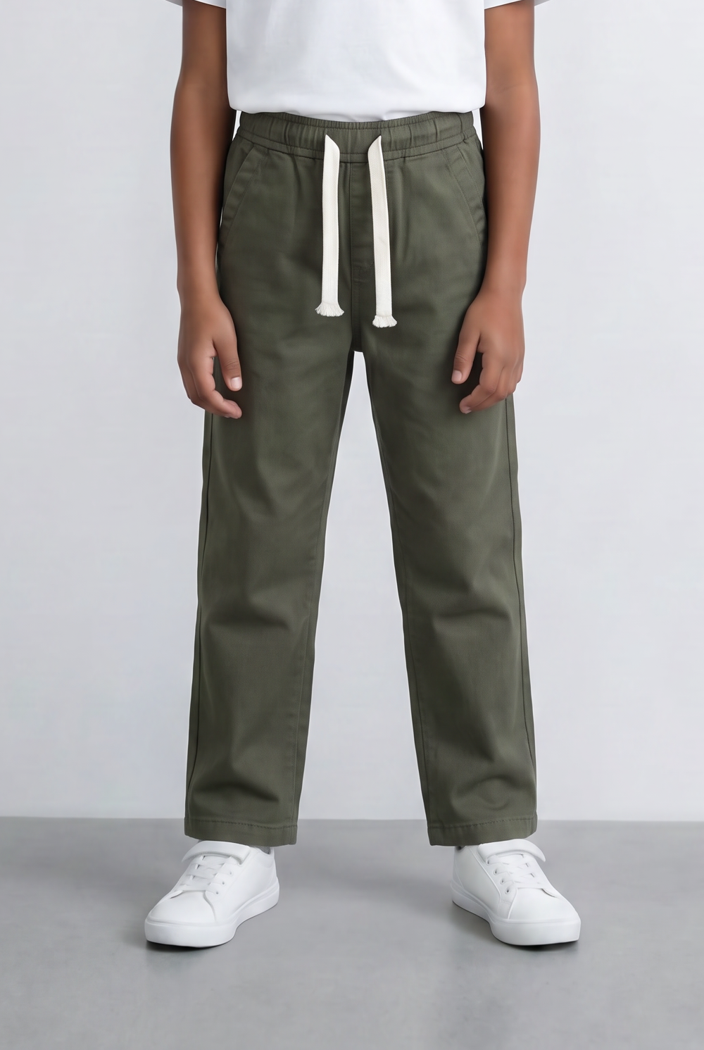 Boy's Tomato Store Drawstring Twill Elastic Waist Comfort Boyfriend Fit Pants