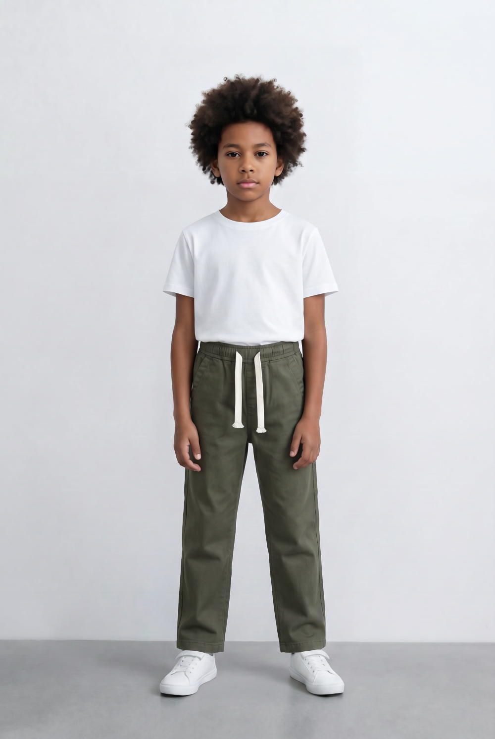 Boy's Tomato Store Drawstring Twill Elastic Waist Comfort Boyfriend Fit Pants