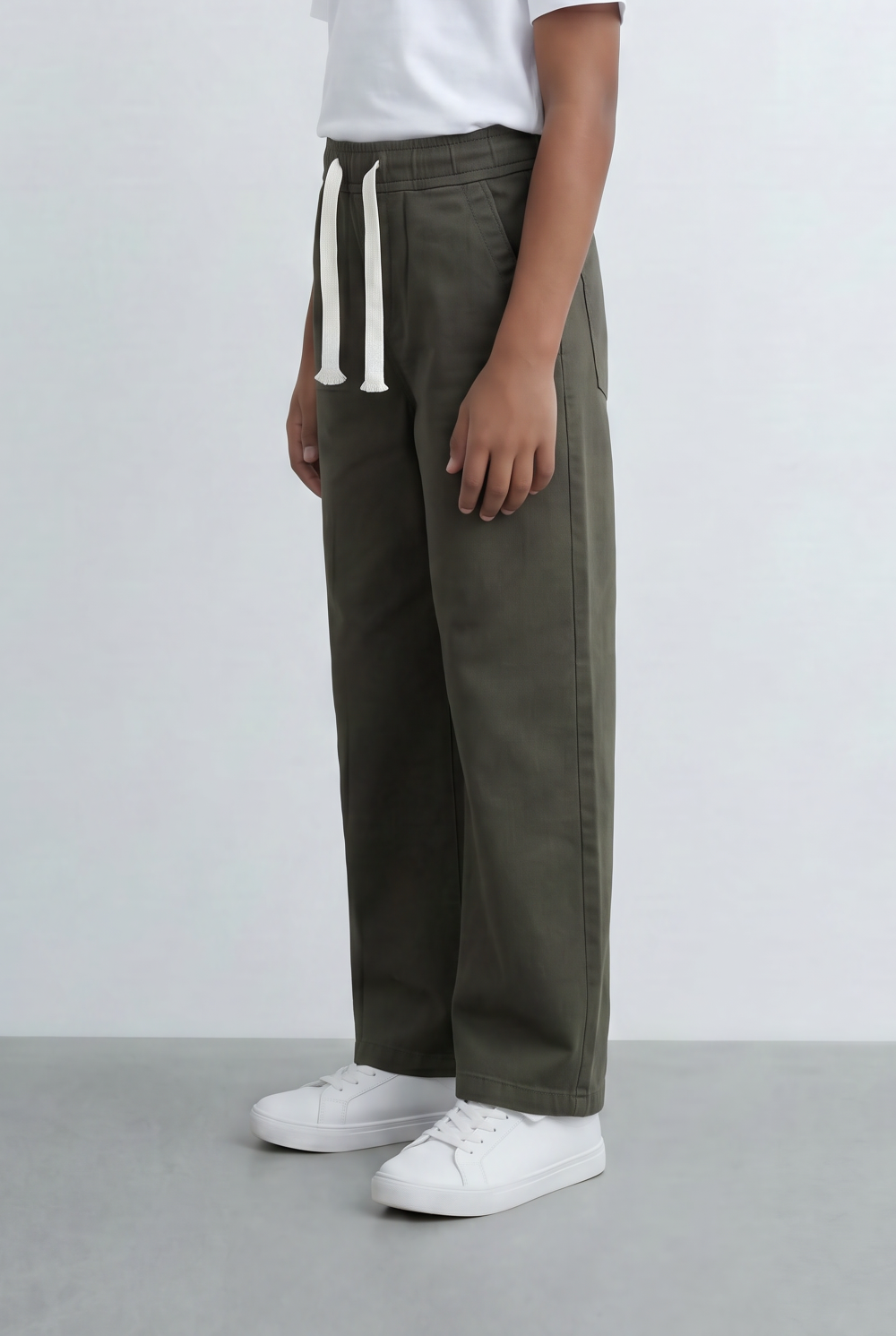 Boy's Tomato Store Drawstring Twill Elastic Waist Comfort Boyfriend Fit Pants