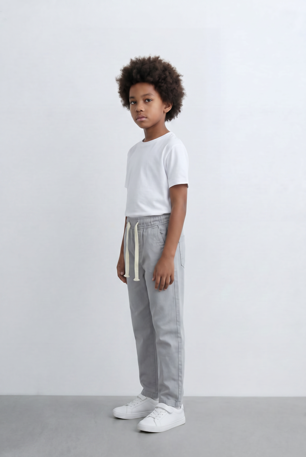 Boy's Tomato Store Drawstring Twill Elastic Waist Comfort Boyfriend Fit Pants