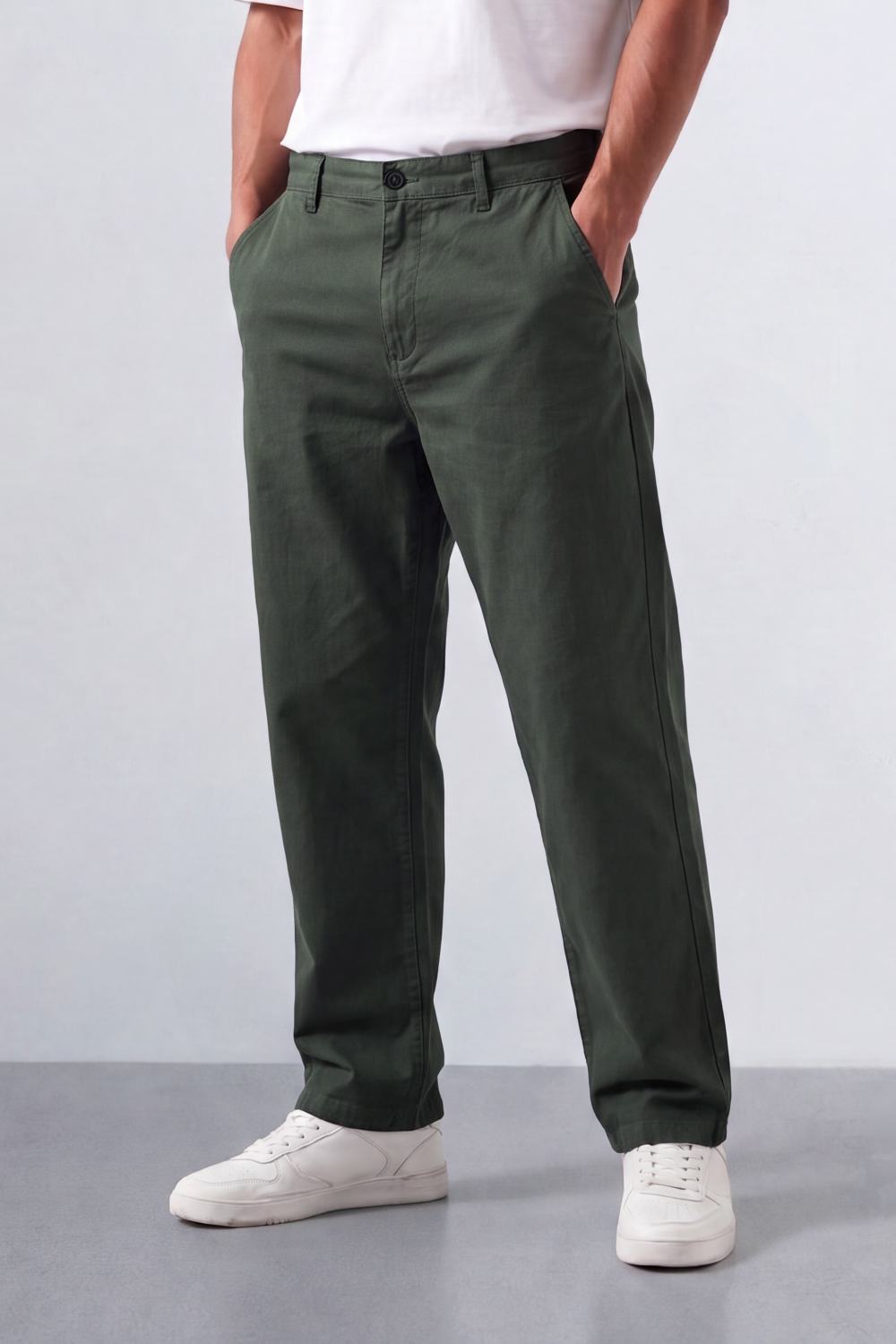 Men’s Tomato Store Cord Line Chino Staight Linen Pants Fine Vertical Rib Texture Sharpens The Clean Tailored Look