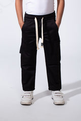 Boy’s Soft Waterproof Drawstring Waist Durable Cargo Pants