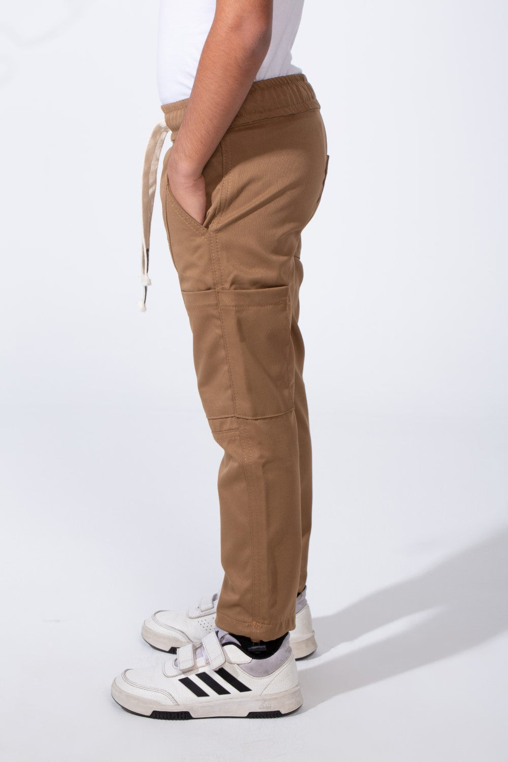 Boy’s Soft Waterproof Drawstring Waist Durable Cargo Pants