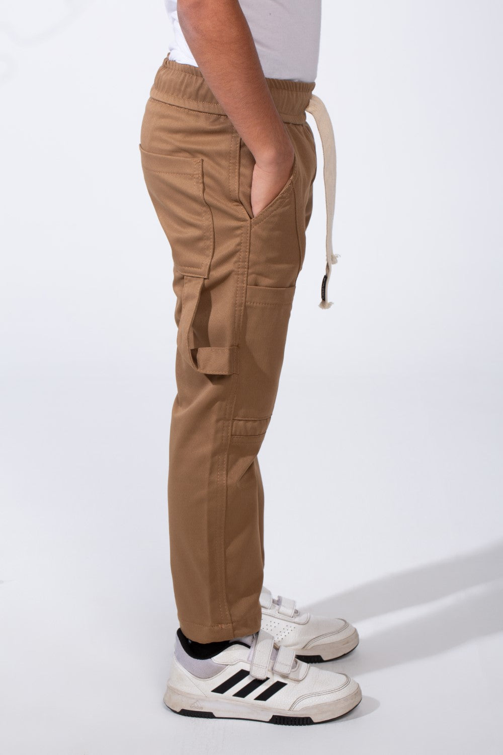 Boy’s Soft Waterproof Drawstring Waist Durable Cargo Pants