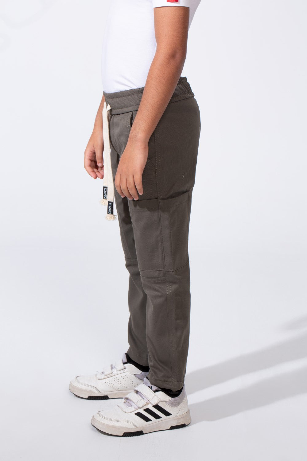 Boy’s Soft Waterproof Drawstring Waist Durable Cargo Pants