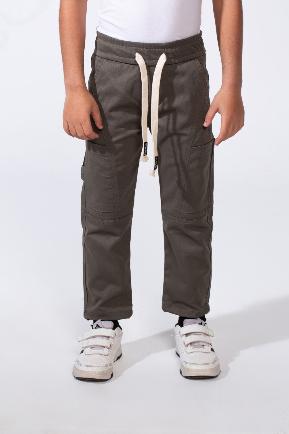 Boy’s Soft Waterproof Drawstring Waist Durable Cargo Pants