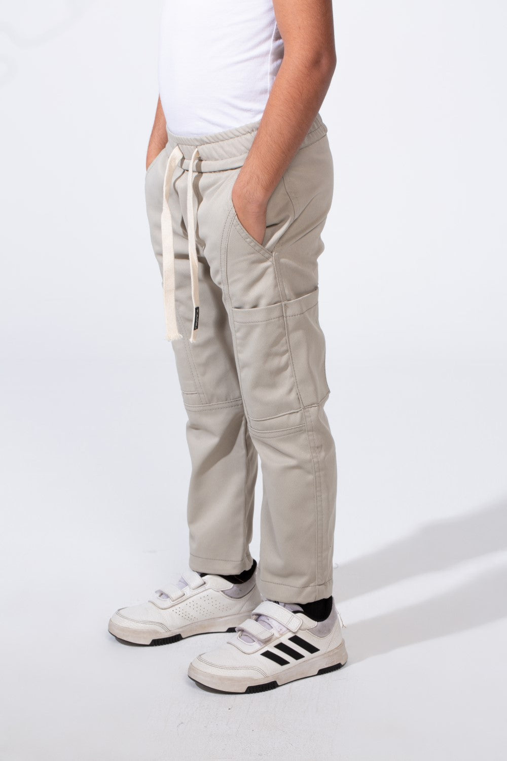 Boy’s Soft Waterproof Drawstring Waist Durable Cargo Pants