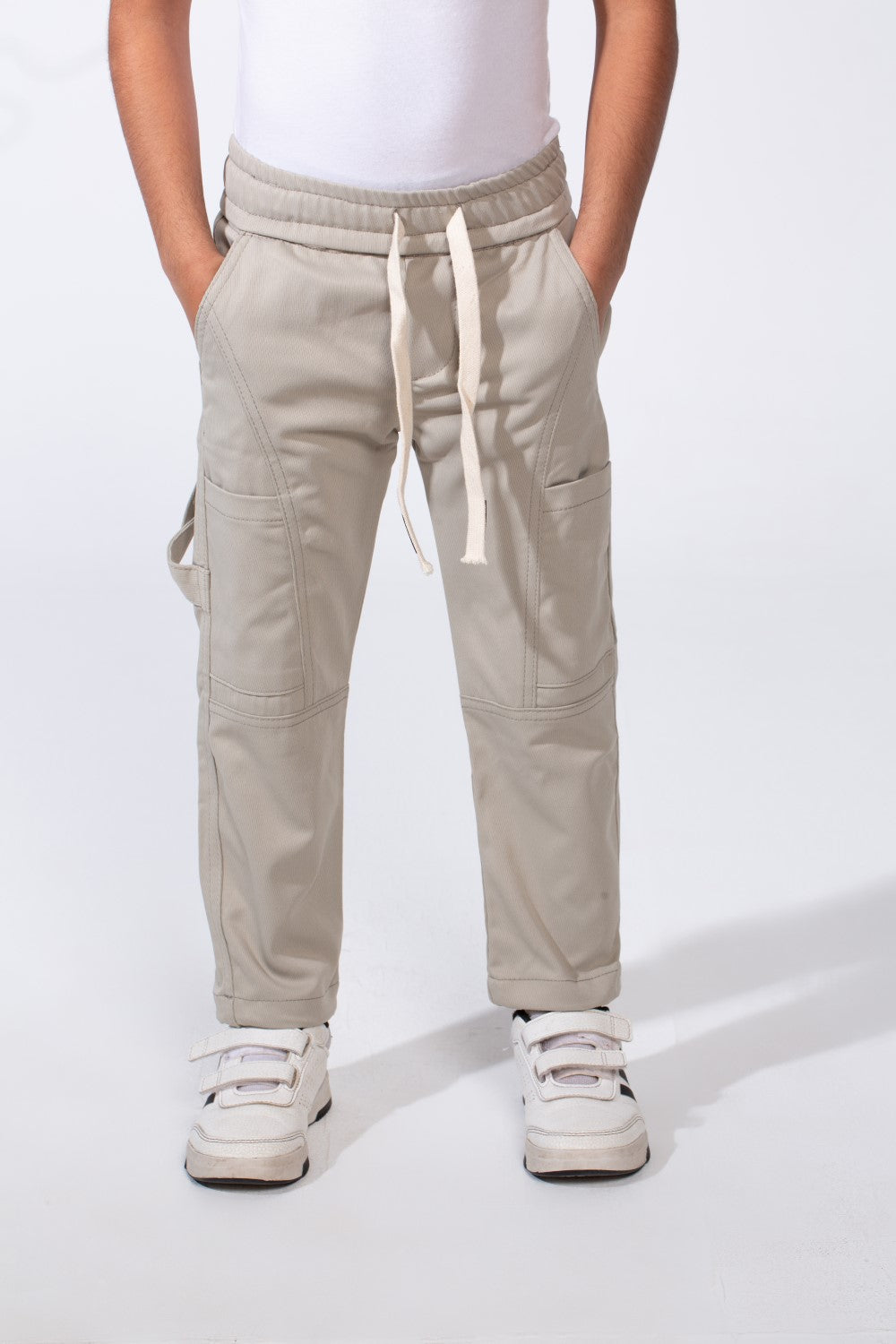 Boy’s Soft Waterproof Drawstring Waist Durable Cargo Pants