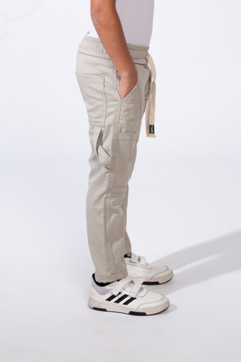Boy’s Soft Waterproof Drawstring Waist Durable Cargo Pants