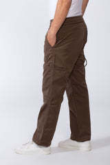 Men’s Casual Jogger-Style Elasticated Waistband Functional Side Pockets Utility-Inspired Thigh Seam Detailing Versatile Modern Look Wide leg Pants