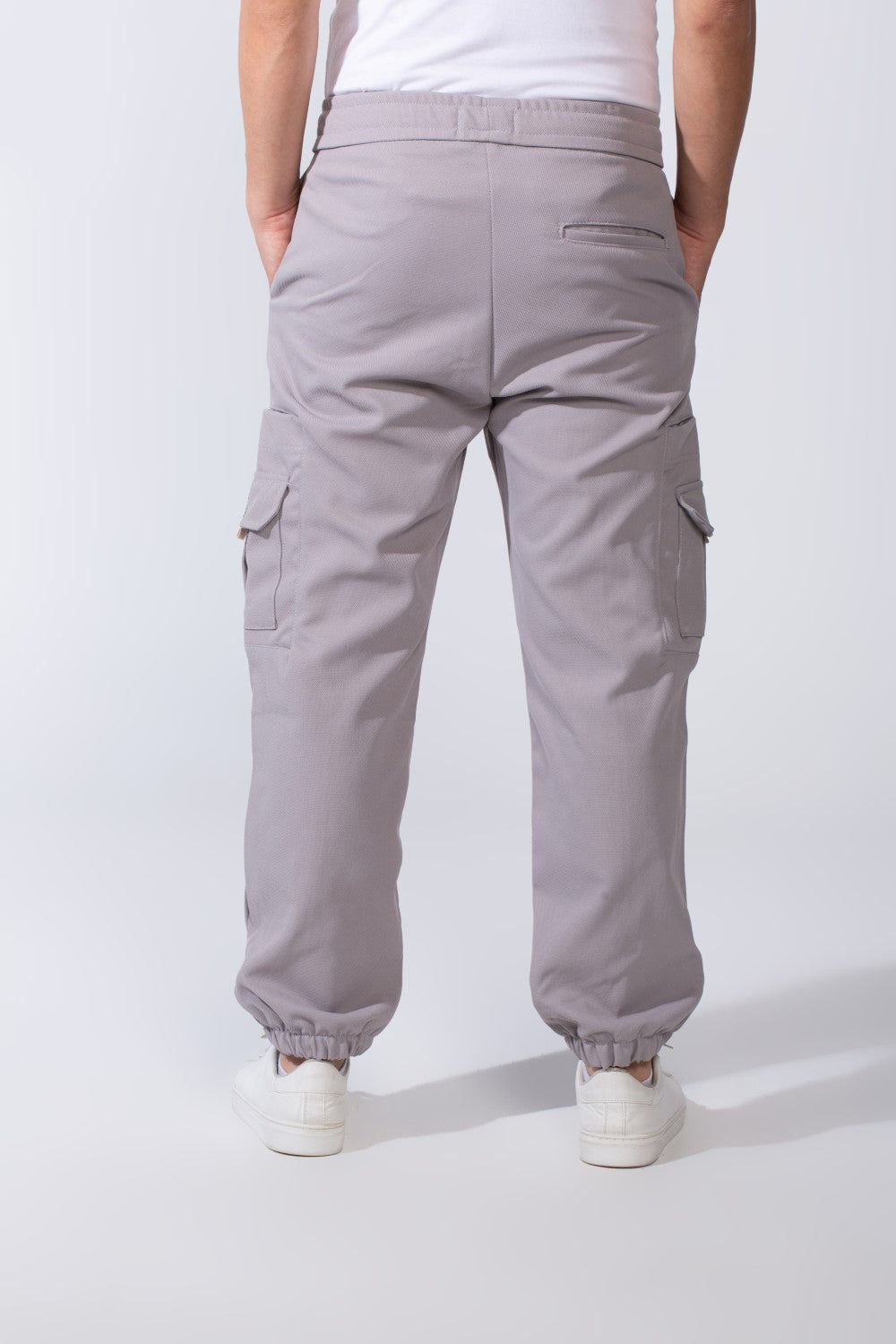 Men's Casual Joggar With Elastic Waistband And Ankles Multiple Pockets Flip Details Modern Sporty Cargo Pants