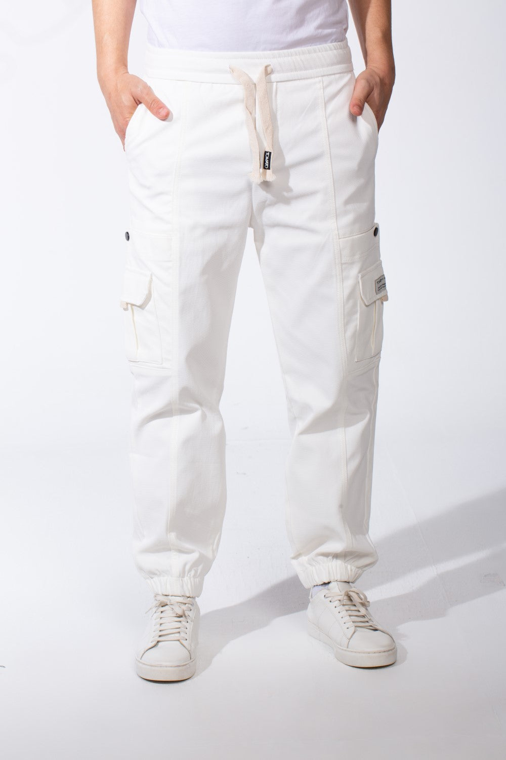 Men's Casual Joggar With Elastic Waistband And Ankles Multiple Pockets Flip Details Modern Sporty Cargo Pants