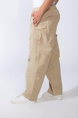 Men's Waterproof Elastic Waistband With Side Pockets Comfy Daily Wear Wide Leg Pants