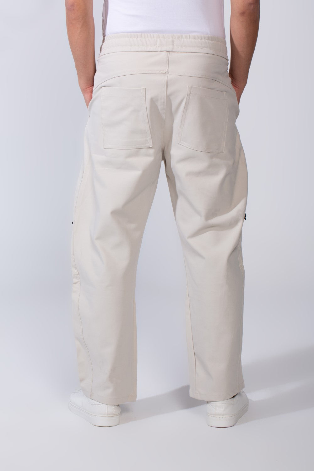 Men's Modern With Zipper Pockets Elasticated waistband Gabarden Fabric comfortable Wide Leg Pants
