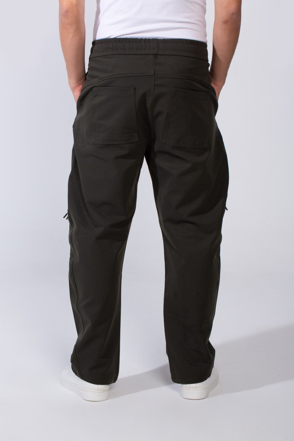 Men's Modern With Zipper Pockets Elasticated waistband Gabarden Fabric comfortable Wide Leg Pants