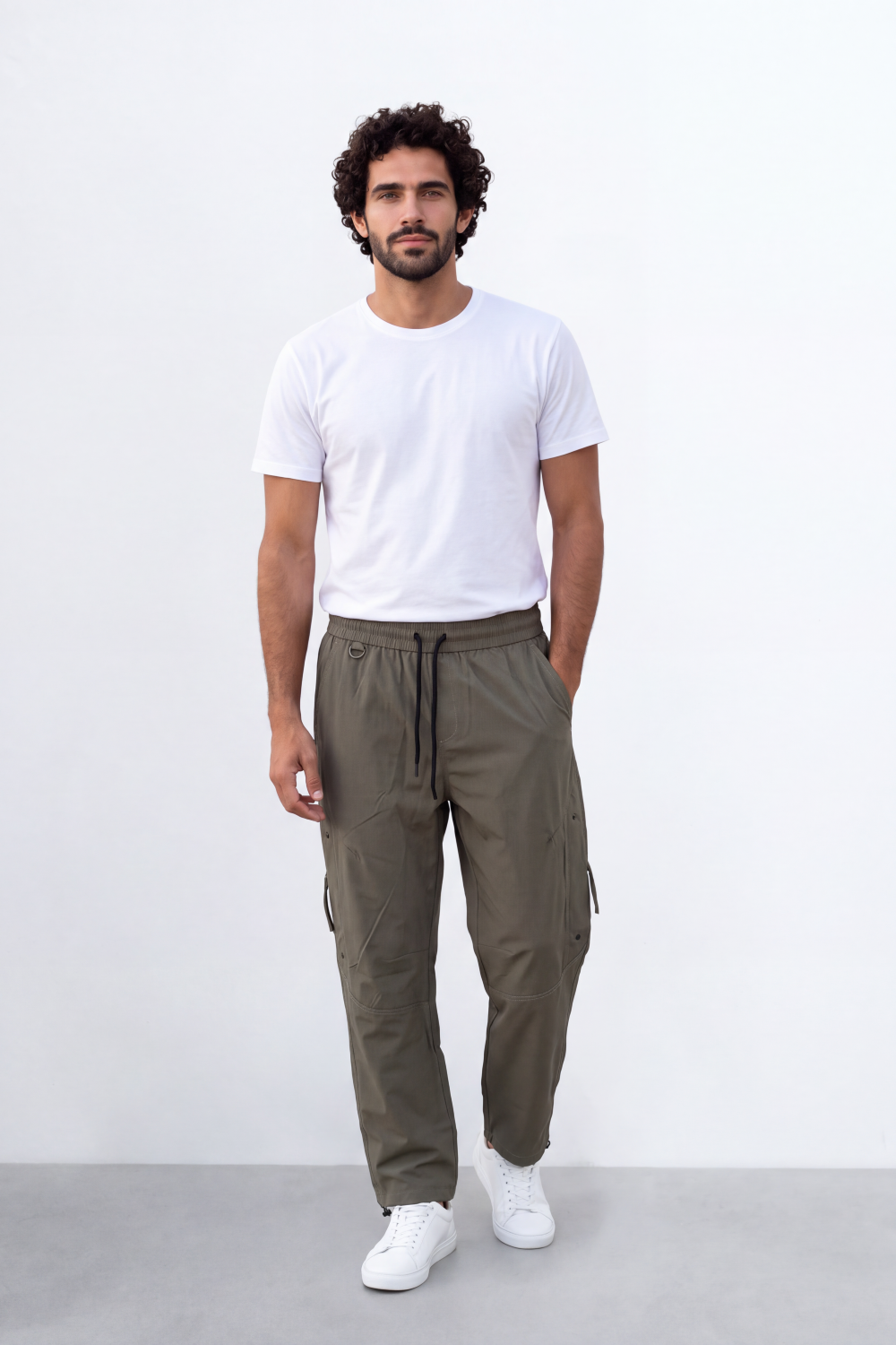 Men's Tomato Store Utility Cargo Pants Waist Side Cargo Pocket D-Ring Detail Waterproof Sherwal