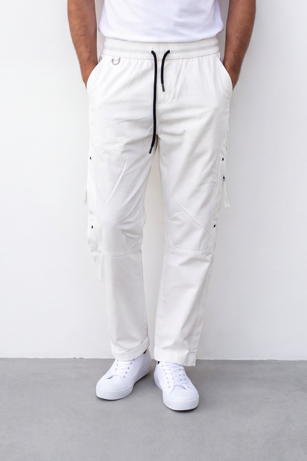 Men's Tomato Store Utility Cargo Pants Waist Side Cargo Pocket D-Ring Detail Waterproof Sherwal