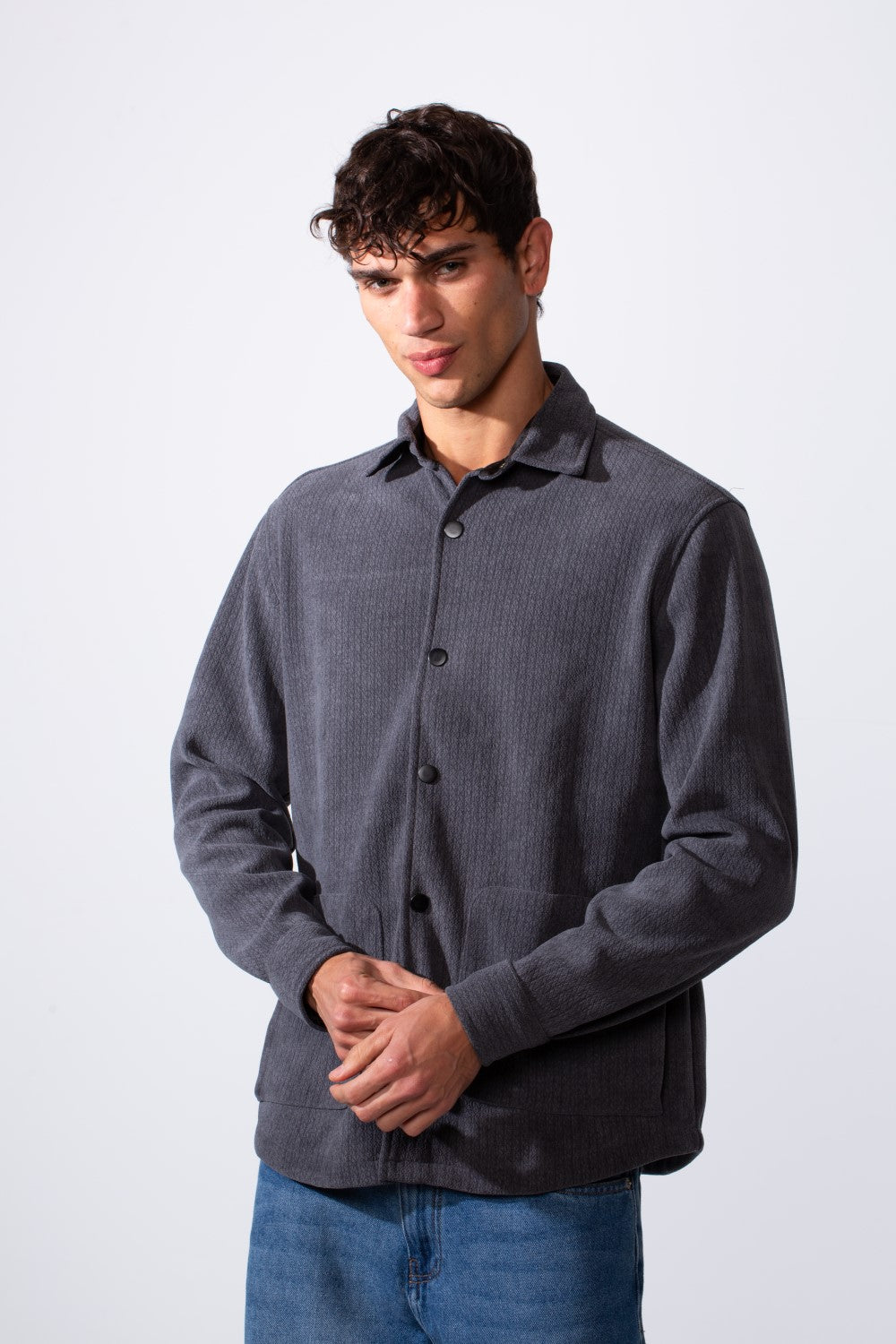 Men's Velvet Long Sleeve Regular Fit Winter Shirt