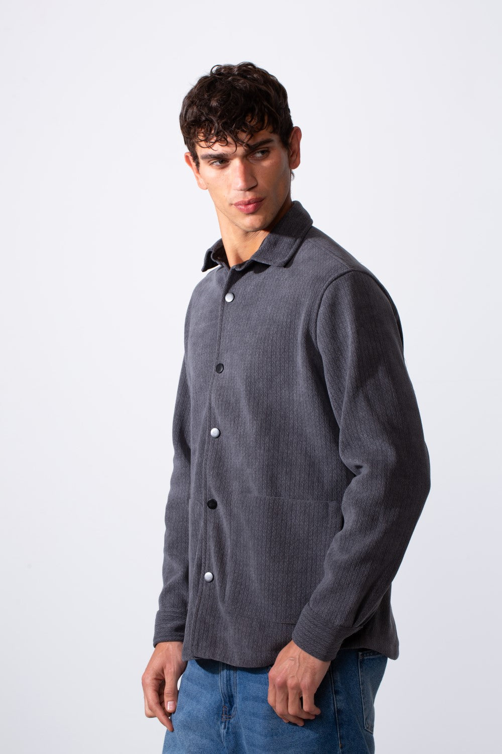 Men's Velvet Long Sleeve Regular Fit Winter Shirt