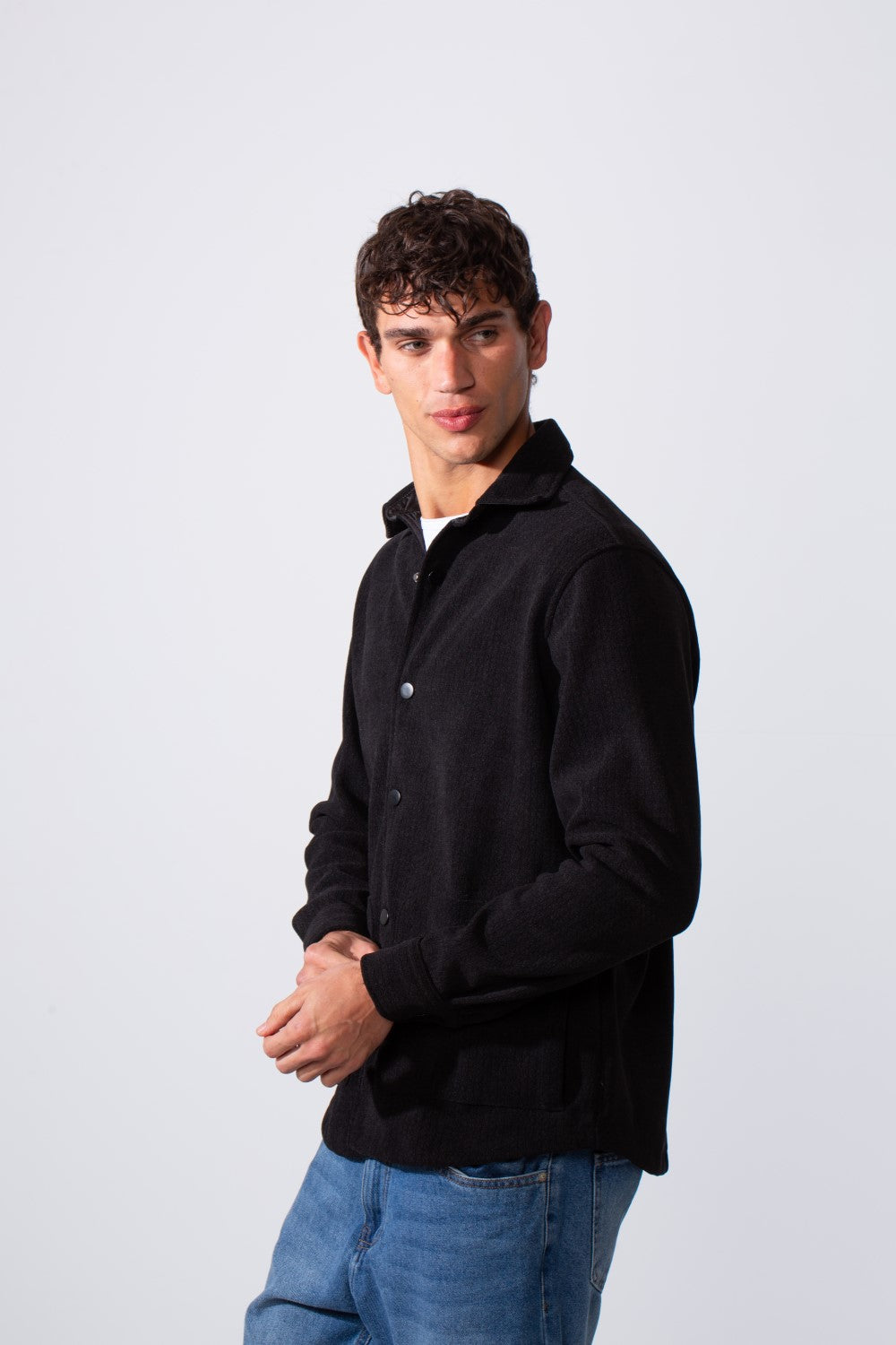 Men's Velvet Long Sleeve Regular Fit Winter Shirt