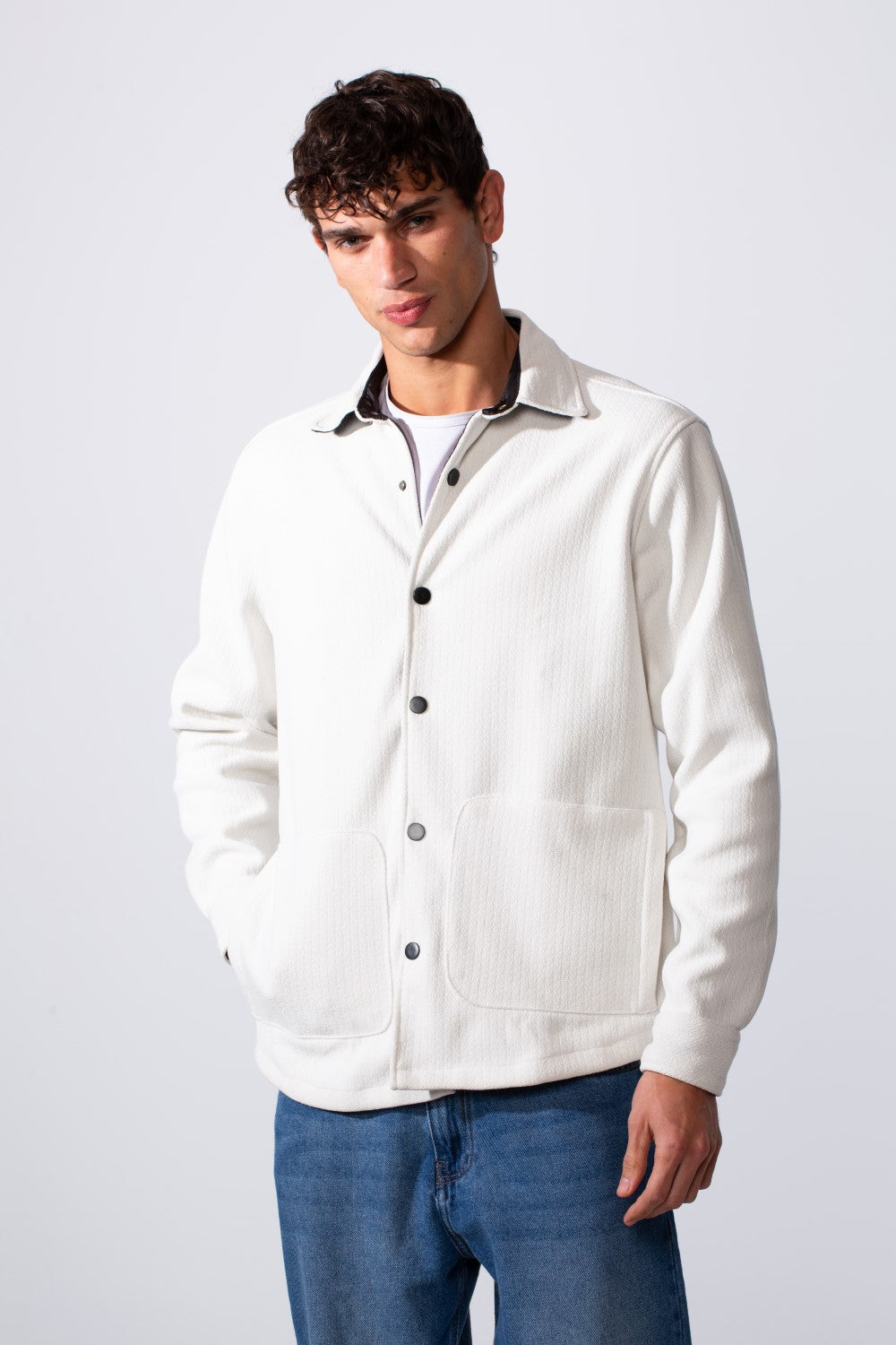 Men's Velvet Long Sleeve Regular Fit Winter Shirt