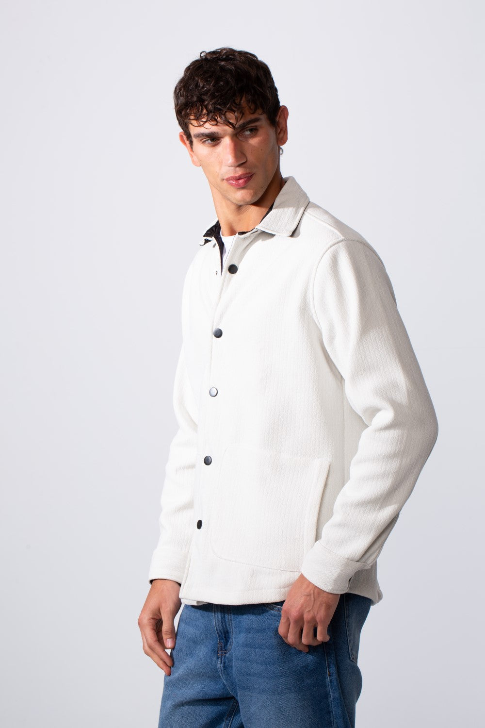 Men's Velvet Long Sleeve Regular Fit Winter Shirt