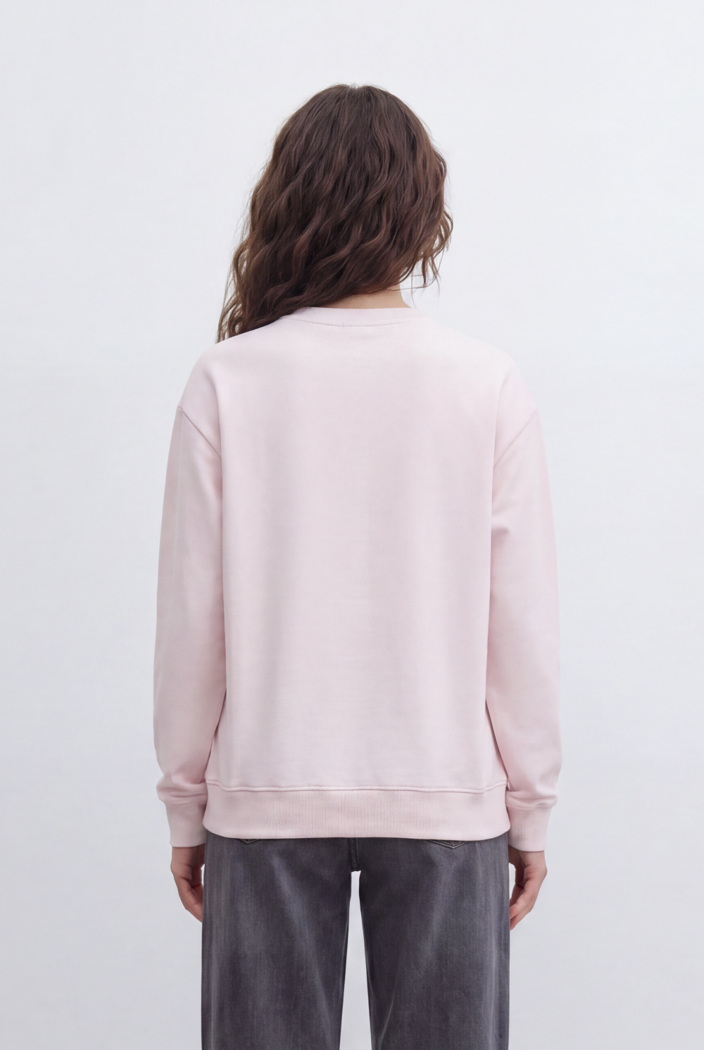 Women’s Tomato Store Soft Script T-Shirt With Brushed Fleece Surface Raised Bouclé Embroidery Front Placement Tonal Letter Artwork