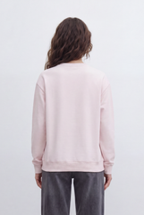 Women’s Tomato Store Soft Script T-Shirt With Brushed Fleece Surface Raised Bouclé Embroidery Front Placement Tonal Letter Artwork