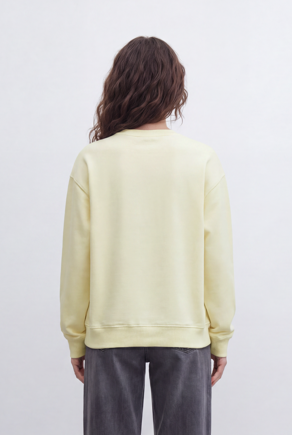Women’s Tomato Store Soft Script T-Shirt With Brushed Fleece Surface Raised Bouclé Embroidery Front Placement Tonal Letter Artwork