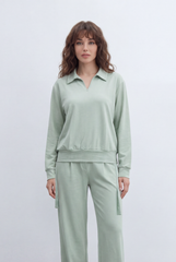 Women’s Tomato Store Set Collared Top Basic Outfit