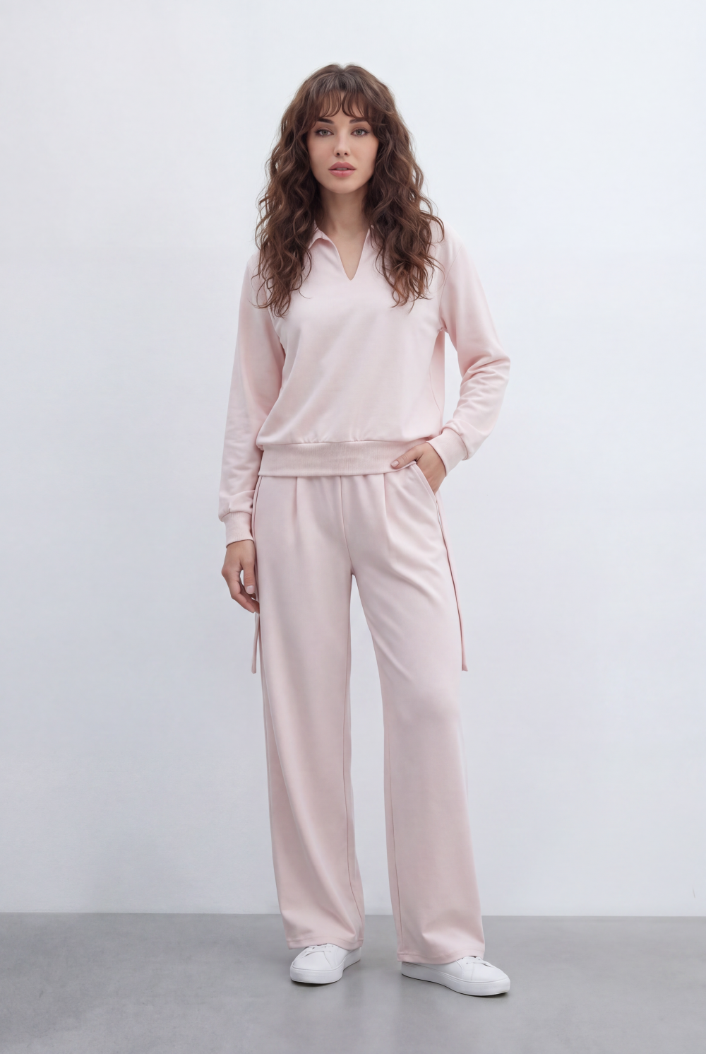 Women’s Tomato Store Set Collared Top Basic Outfit