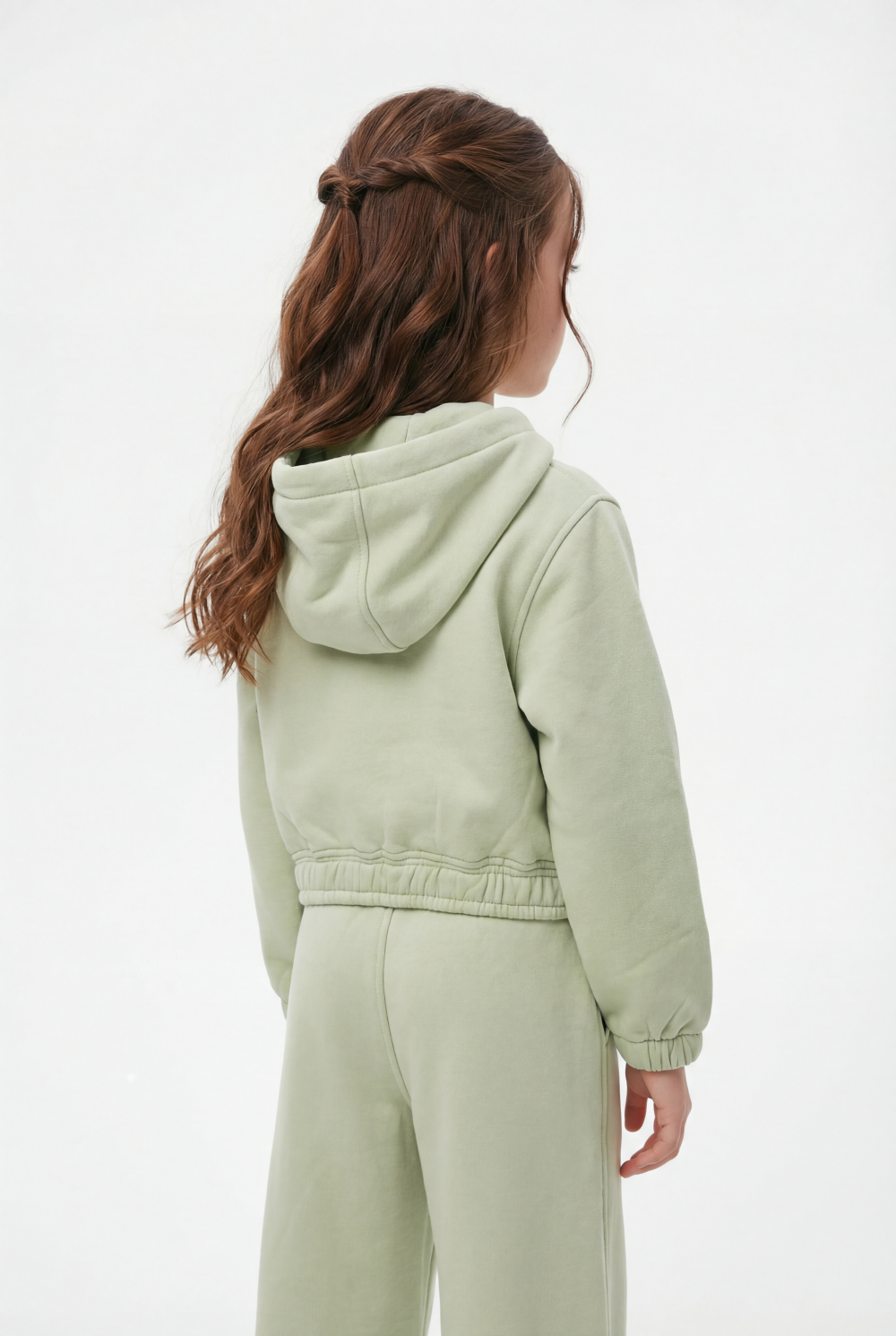 Girl's Tomato Store Slim Fit Outfit Set Hooded Playful Duck Graphic Drawstring Detail