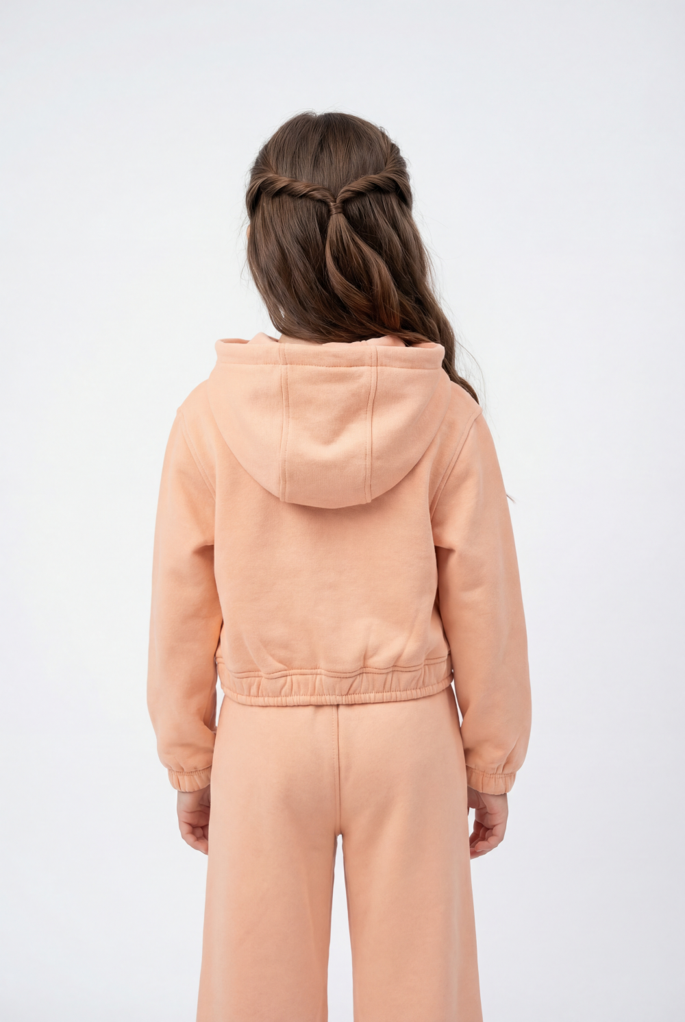 Girl's Tomato Store Slim Fit Outfit Set Hooded Playful Duck Graphic Drawstring Detail