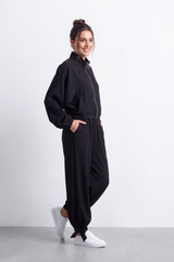 Women's Tomato Store Winter Textured Co-Ord Set Zip Front Long Sleeve Design Outfit