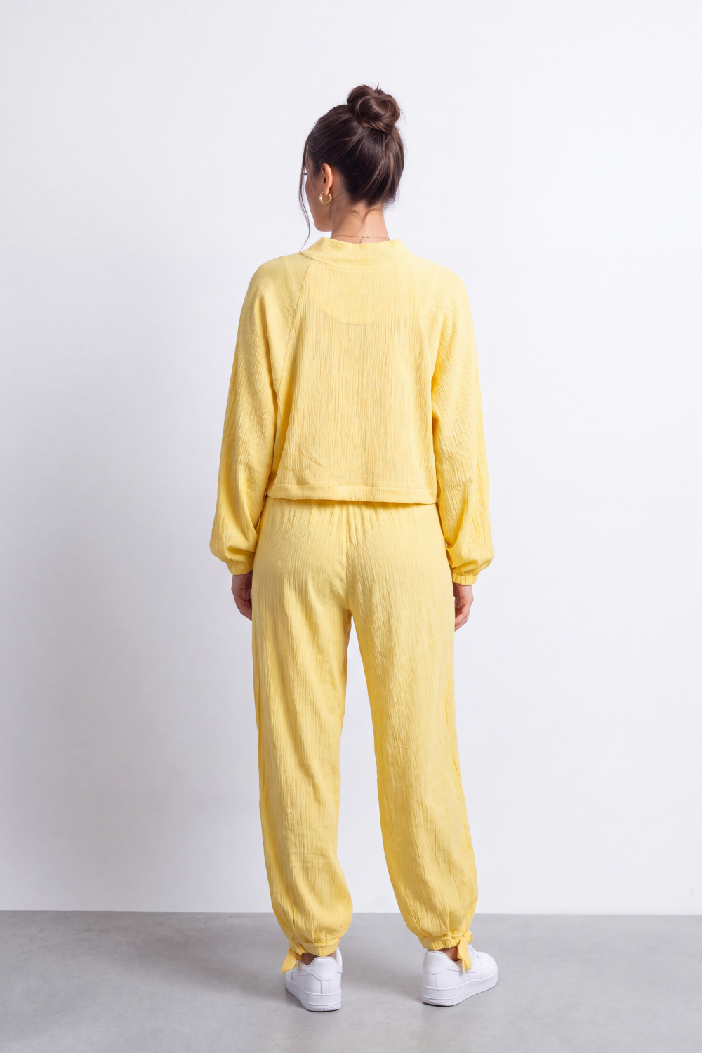 Women's Tomato Store Winter Textured Co-Ord Set Zip Front Long Sleeve Design Outfit