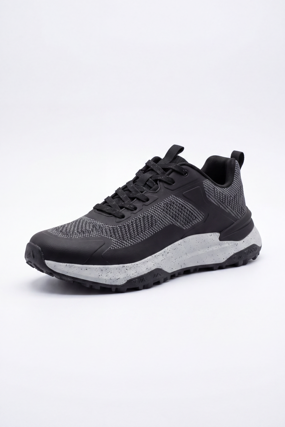 Men's Tomato Store Asphalt Trail Sneakers Digital Grid Surface Wrapped Dynamic Wave Panels Speckled Raised Sole Rugged Grip Big size Duck Shoes