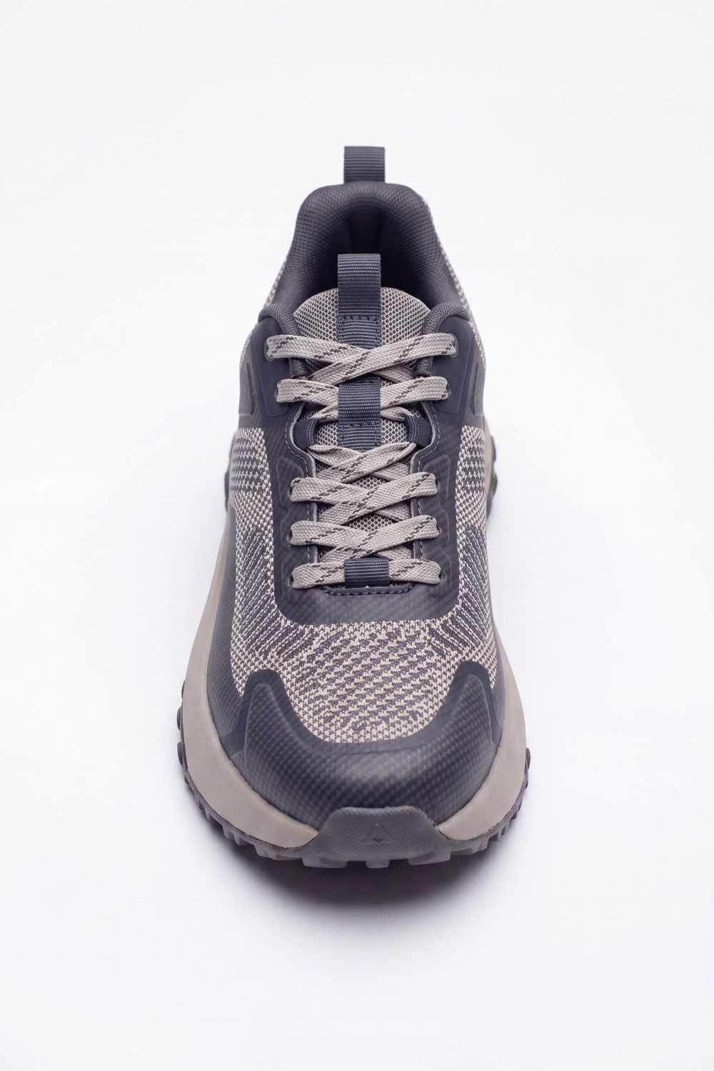 Men's Tomato Store Grid Trek Sneakers Pixel Grid Upper Texture Framed By Sculpted Wave Panels Rugged Lug Sole Duck Shoes