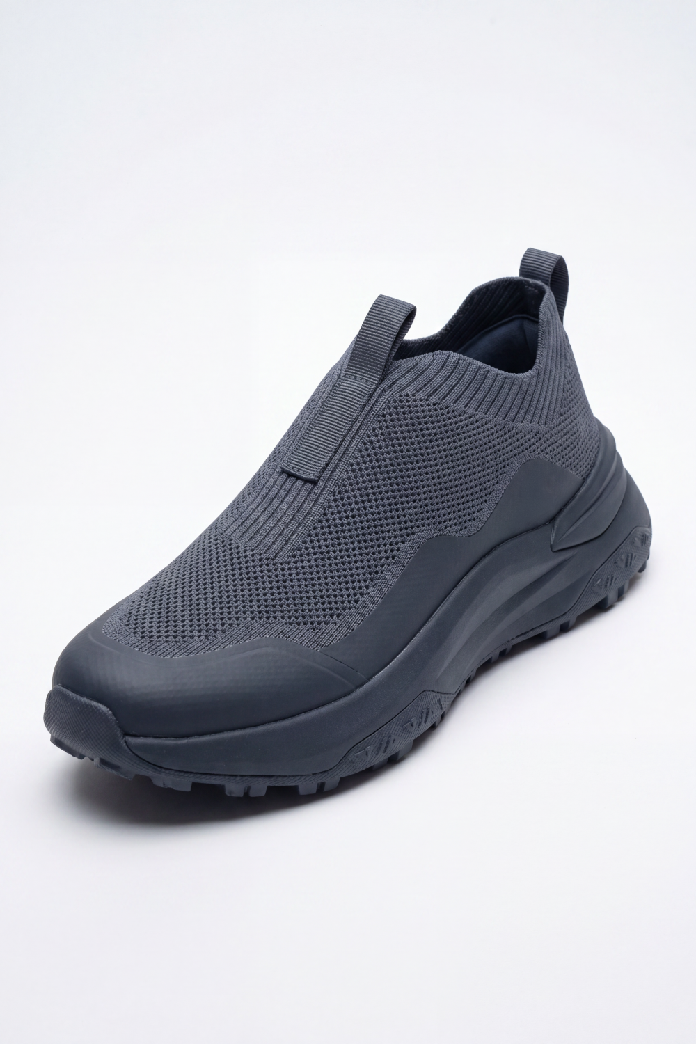 Men's Tomato Store Storm Slip On Sneakers Perforated Grid Texture Wraps The Upper With Molded Protective Panels Front Pull Tabs Duck Shoes