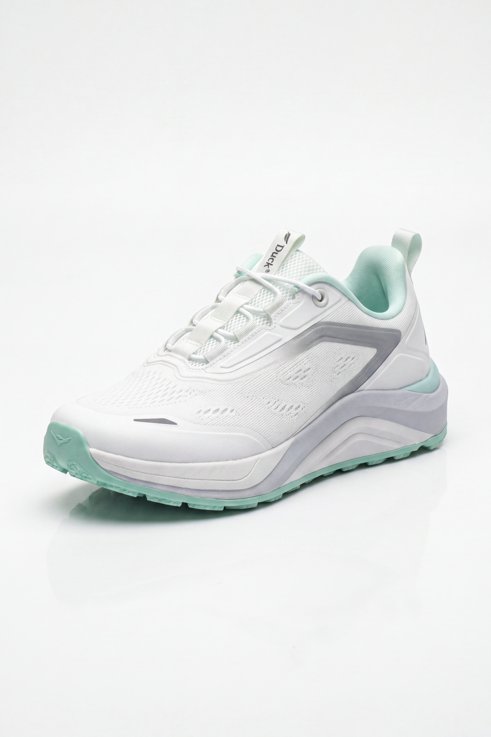 Women's Tomato Store Aero Blade Duck Shoes Sneakers Perforated Grid Texture Across The Upper Sharp Side Overlay Panels Lace Up Front