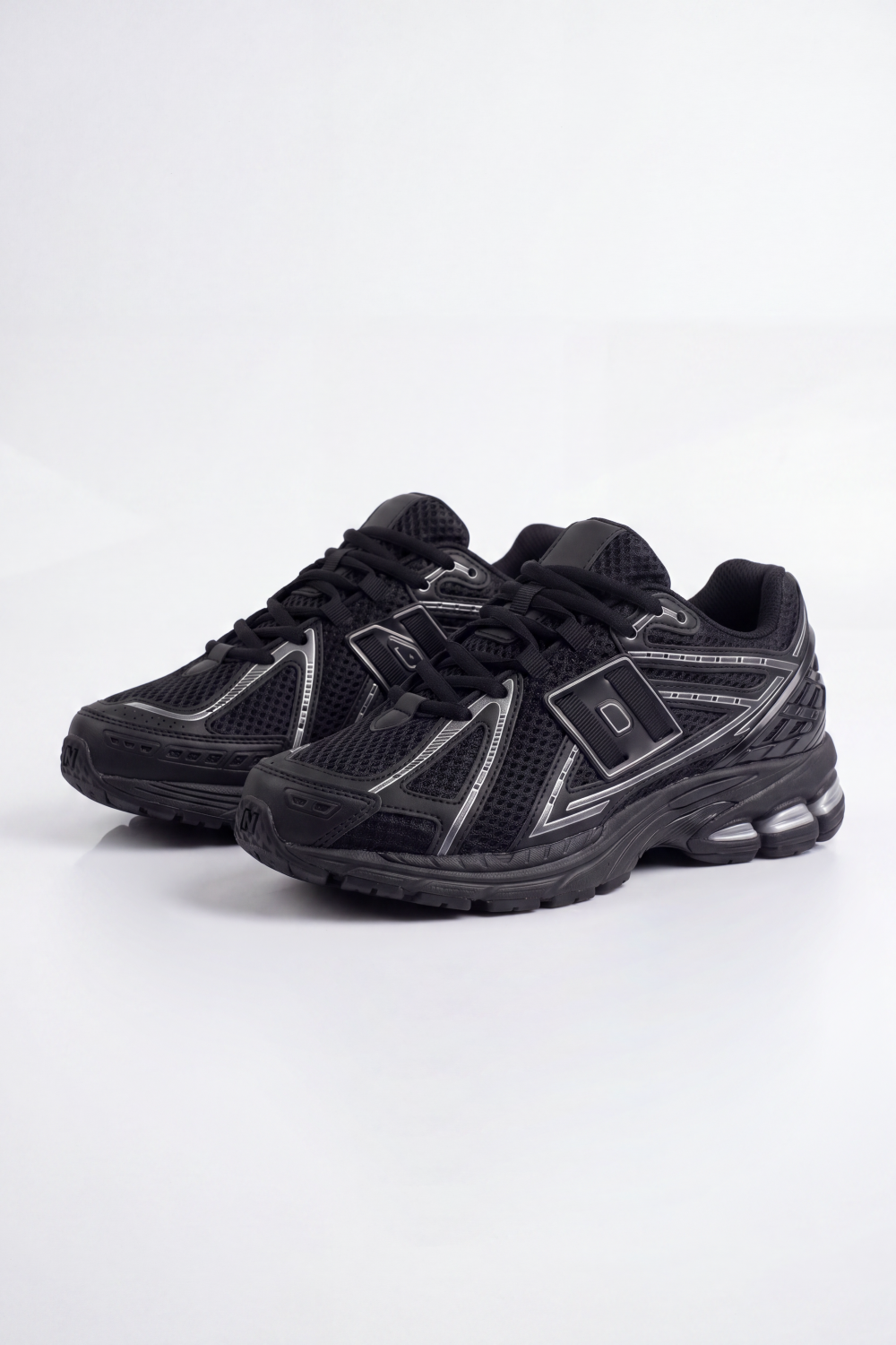 Women's Tomato Store Retro Grid Runner Sneakers Raised Open Grid Texture Layered Cage Panels Reflective Line Accents Duck Shoes