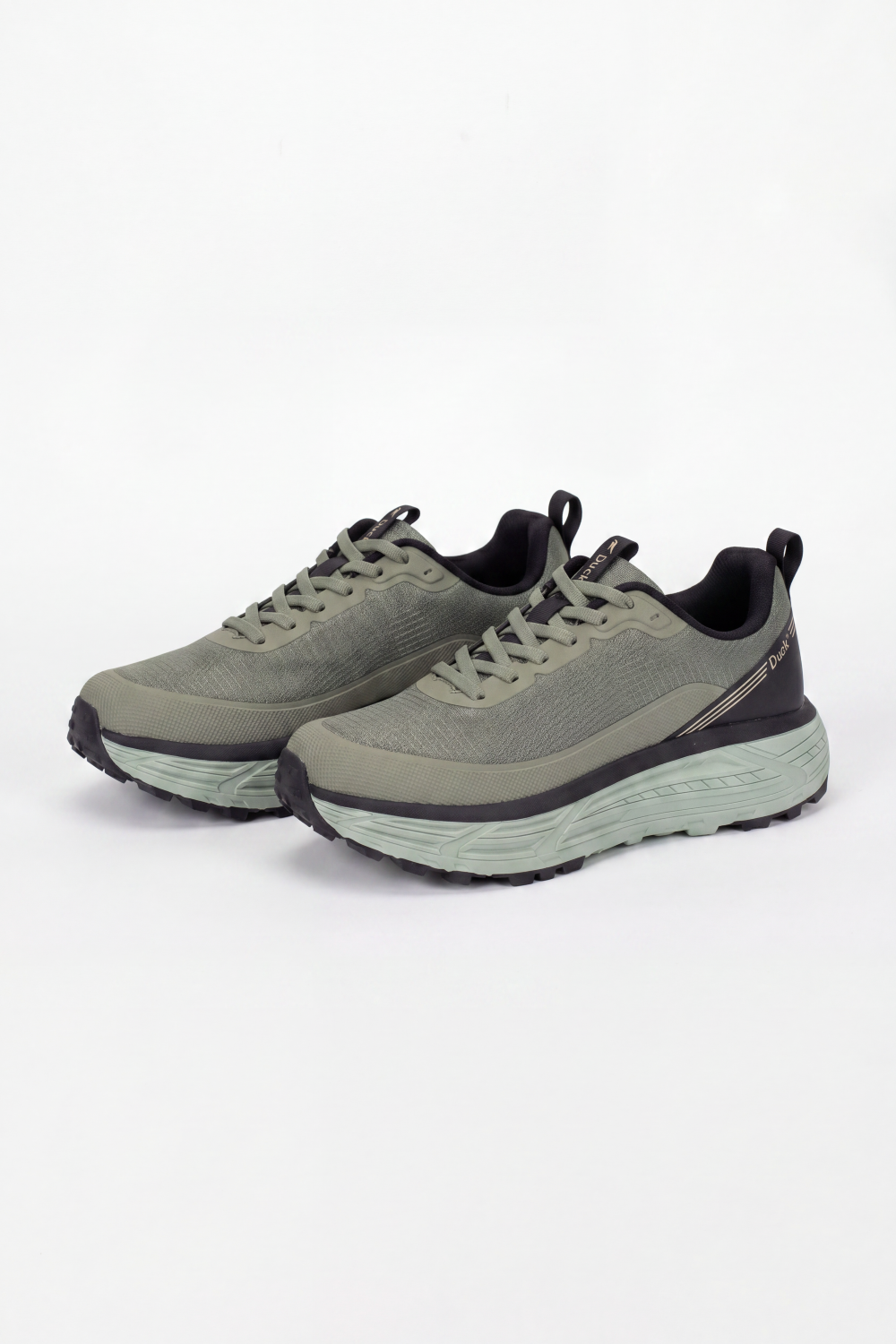 Men's Tomato Store Duck Shoes  Moss Trek Sneakers Textured Mesh Look Surface With Smooth Protective Overlays Layered Runner