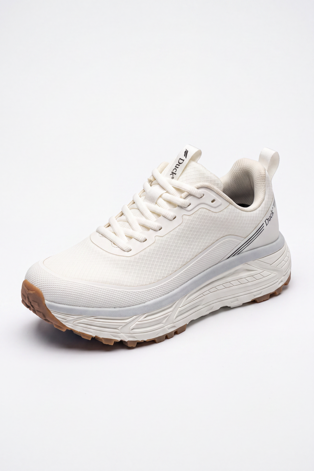Men's Tomato Store Duck Shoes Moss Trek Sneakers Textured Mesh Look Surface With Smooth Protective Overlays Layered Runner