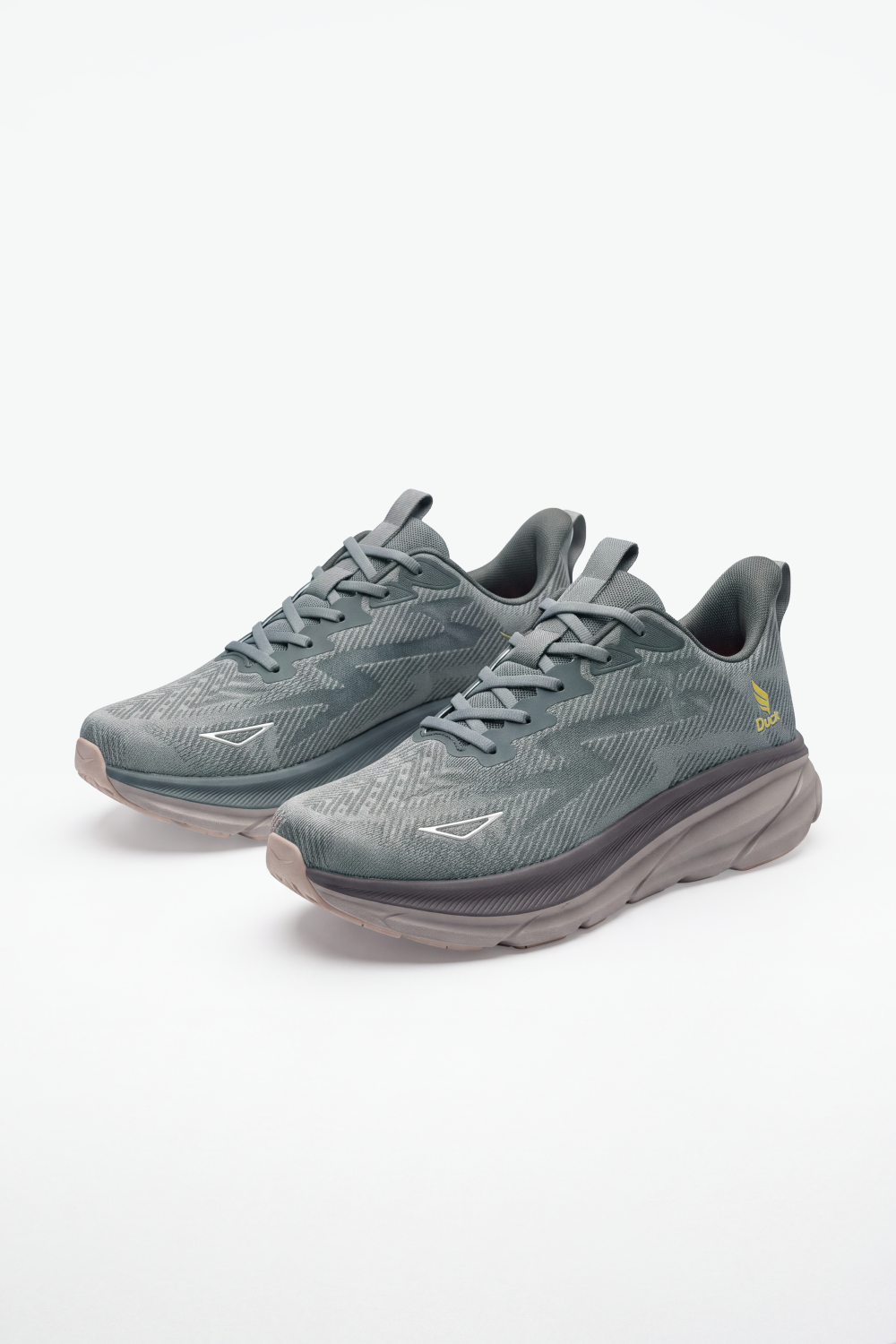 Men's Tomato Store Duck Performance Mesh Running Sneakers Engineered Knit Upper Lace-Up Shoes