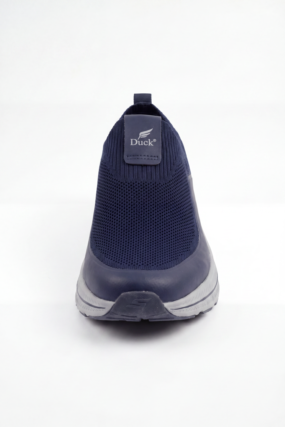 Men's Tomato Store Easy Step Slip On Sneakers Breathable Grid Texture Across The Upper Smooth Side Panels Logo Tongue Patch Pull Tab Detail Duck Shoes