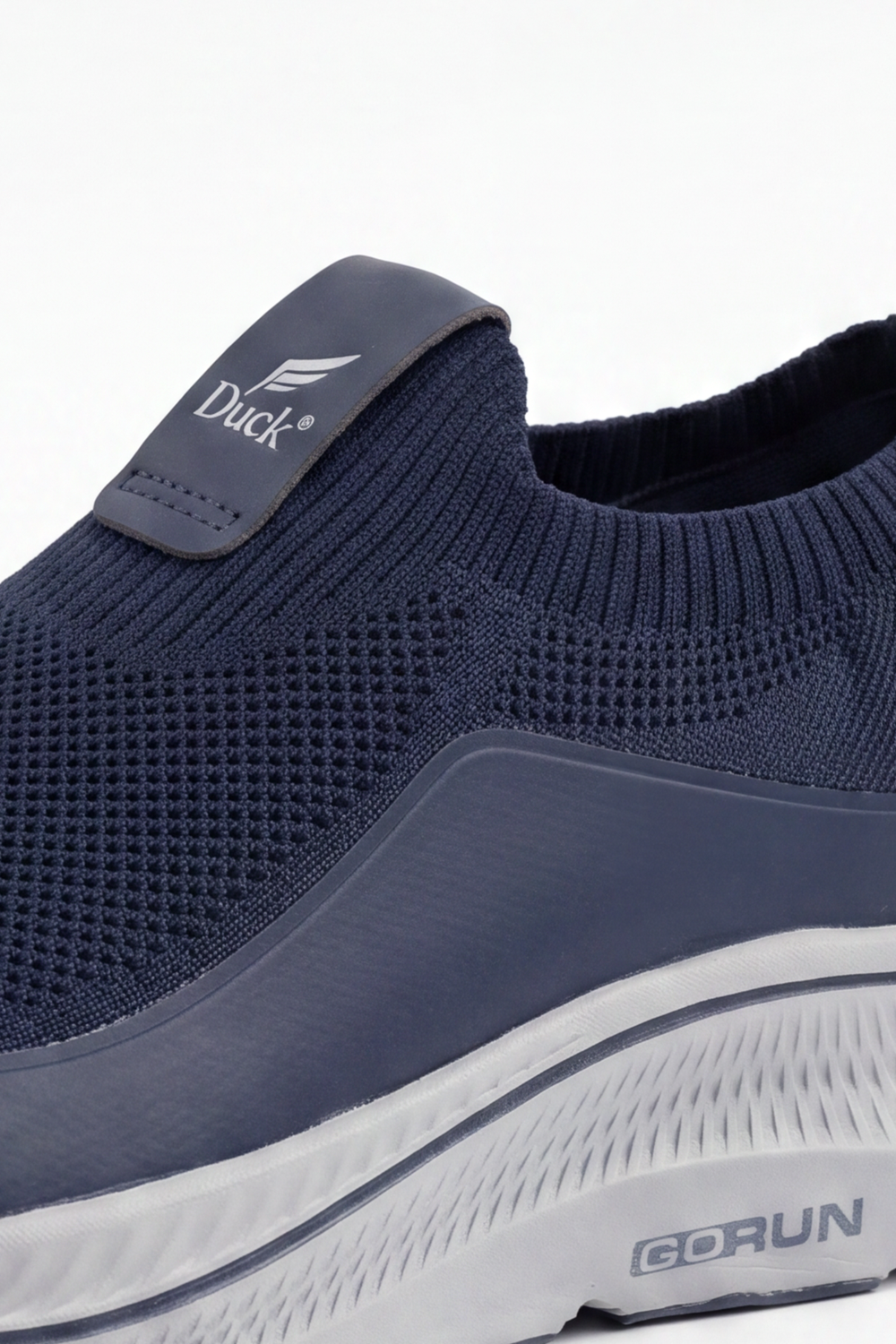 Men's Tomato Store Easy Step Slip On Sneakers Breathable Grid Texture Across The Upper Smooth Side Panels Logo Tongue Patch Pull Tab Detail Duck Shoes