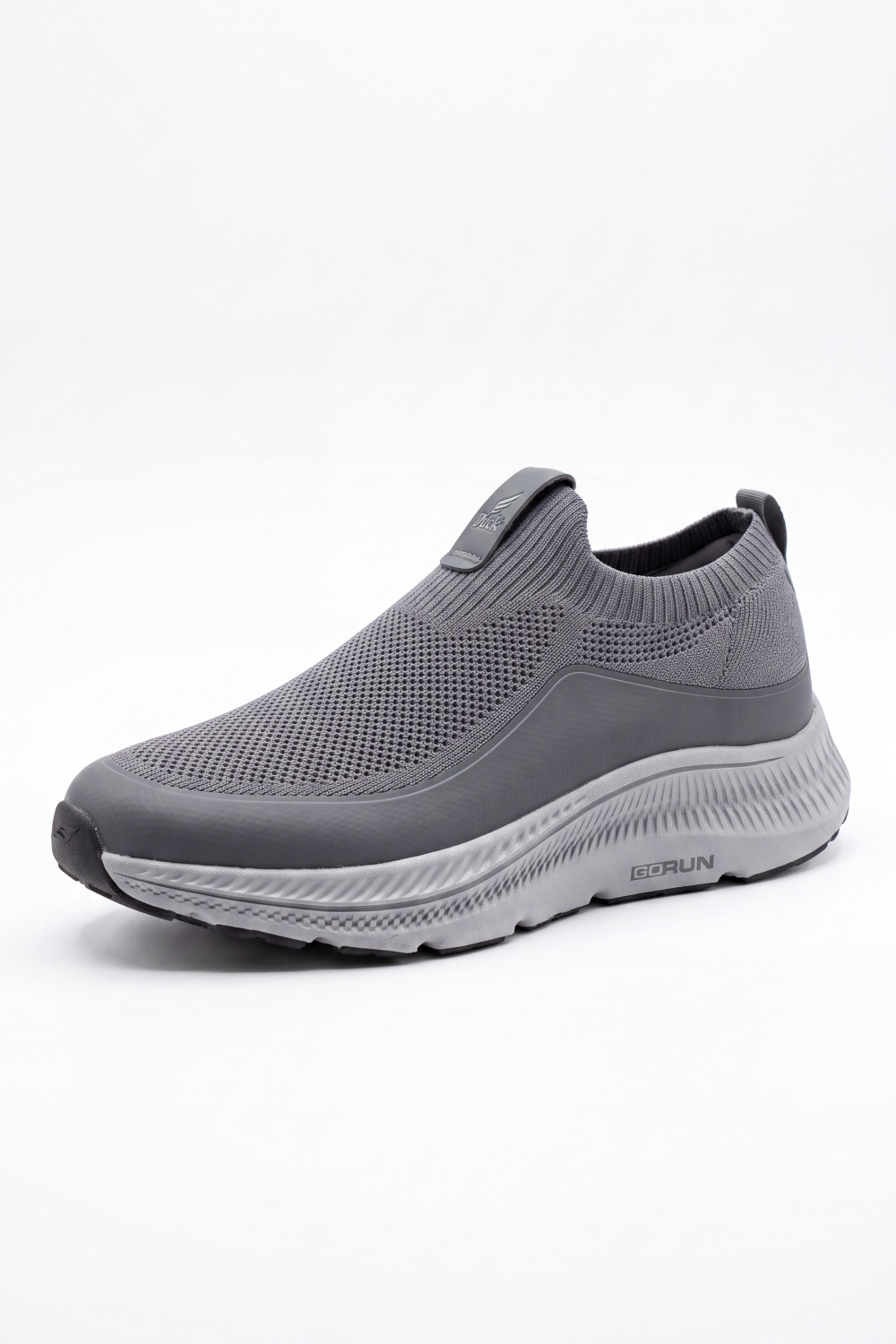 Men's Tomato Store Easy Step Slip On Sneakers Breathable Grid Texture Across The Upper Smooth Side Panels Logo Tongue Patch Pull Tab Detail Duck Shoes