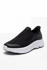 Men's Tomato Store Shadow Slip On Sneakers Sock Like Upper Covered In Perforated Grid Texture Smooth Toe Guard Speckled Heel Effect Pull Tab Detail Duck Shoes